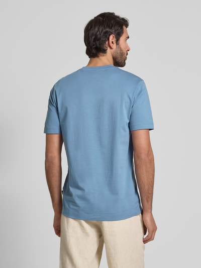 BOSS T-Shirt mit Label-Print Modell 'Thompson' Bleu 5