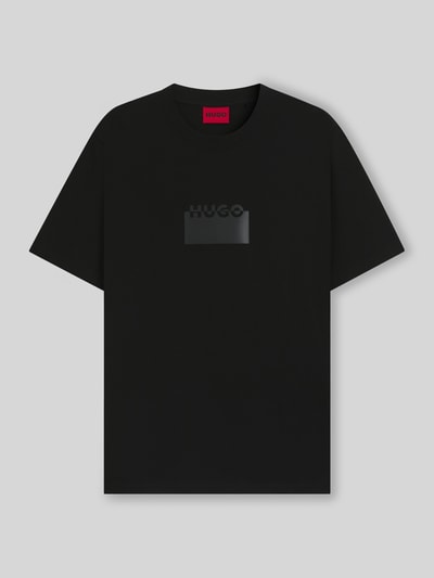 HUGO Regular Fit T-Shirt aus Baumwoll-Jersey Modell 'DELASTIO' Black 2