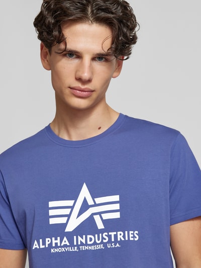 Alpha Industries T-Shirt mit Label-Print Lila 3