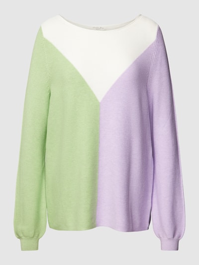 Christian Berg Woman Strickpullover im Colour-Blocking-Design Flieder Melange 2