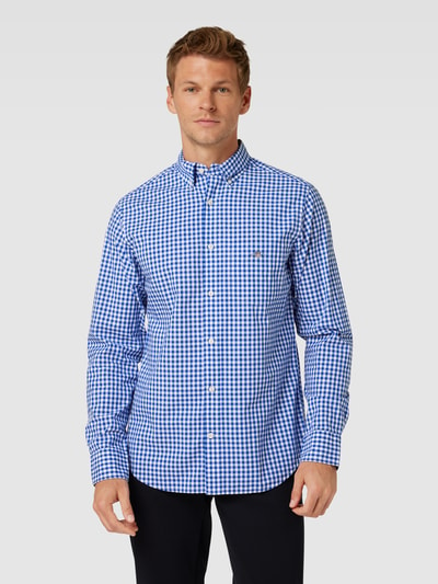 Gant Vrijetijdsoverhemd met rastermotief Blauw - 4