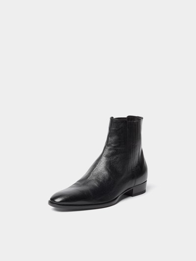 Saint Laurent Glänzende Chelsea Boots Black 1