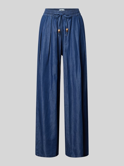 Produktfoto, blaue Regular Fit Culotte aus Baumwoll-Lyocell-Mix Modell 'BEA BEAD' von Only, Damen Culotte, glatte Oberfläche