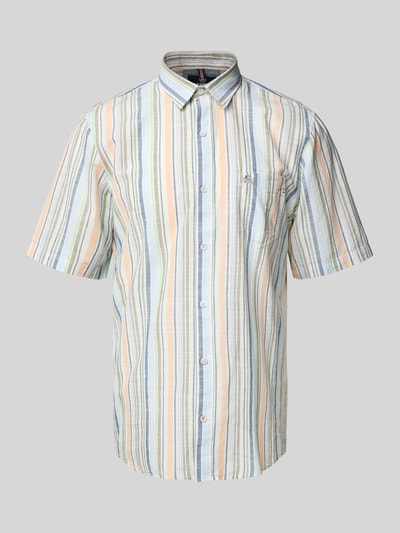 Lerros Slim fit vrijetijdsoverhemd met kentkraag Oranje - 2