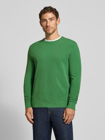 Tommy Hilfiger sweter z czystej bawełny o kroju regular fit Zielony 4