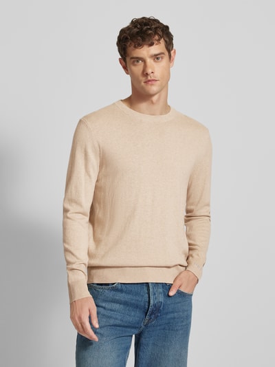 Pepe Jeans Gebreide pullover met ronde hals, model 'Andre' Beige - 4