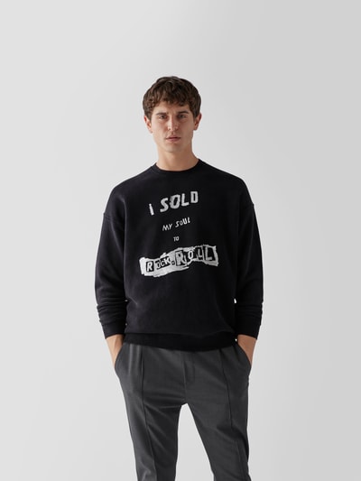 R13 Sweatshirt mit Statement-Print Black 4