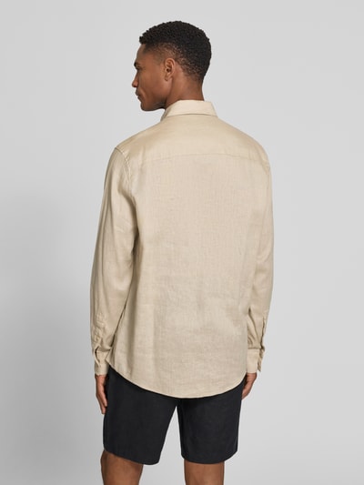 DRYKORN Slim Fit Freizeithemd aus Leinen-Baumwoll-Mix Modell 'RAMIS' Beige 5