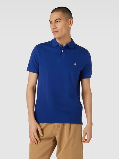 Polo Ralph Lauren Regular fit poloshirt met labelstitching Koningsblauw - 4