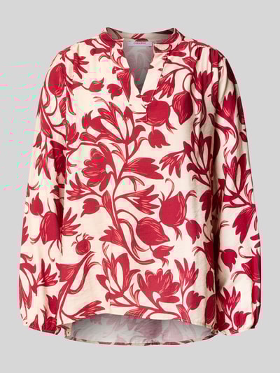 ZABAIONE Relaxed fit blouse van vicosemix, model 'Lu44z' Lichtrood - 2