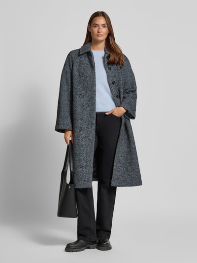 Scotch & Soda regular fit lange jas met wol Antraciet - 1