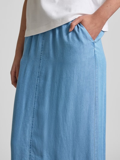 Vero Moda Fließender Maxi-Rock aus Lyocell Modell 'FLEUR' Blau 3