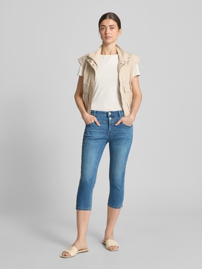 Tom Tailor Slim fit capribroek van katoenmix, model 'KATE' Jeansblauw - 1