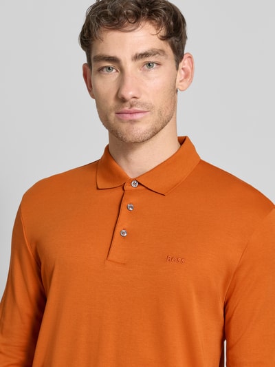 BOSS Regular fit poloshirt van puur katoen, model 'PADO 30' Oranje - 3