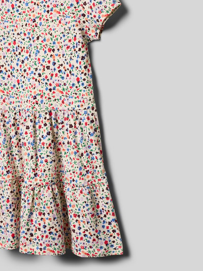 Productfoto, Leicht ausgestelltes Freizeitkleid aus Baumwoll-Mix van s.Oliver RED LABEL, aansluitende look, licht uitlopend, ronde hals, korte mouw, katoenmix, veelkleurige bloemenprint