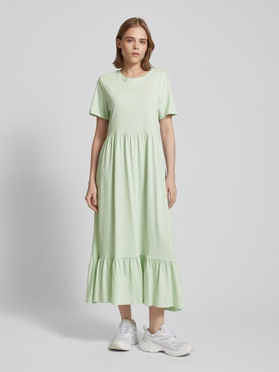 Only Midi-jurk in effen design, model 'MAY' Mintgroen - 4