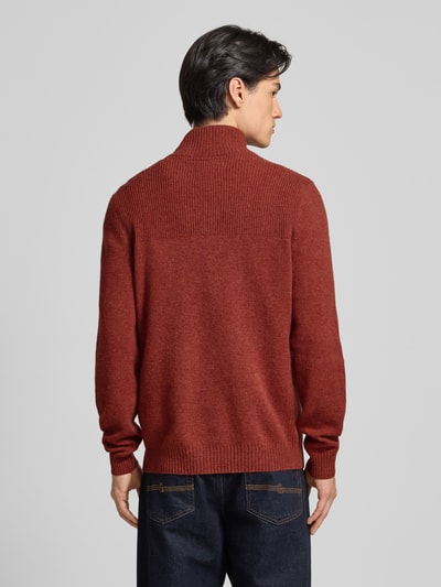 MCNEAL Strickpullover aus Lammwolle Dunkelrot Melange 5