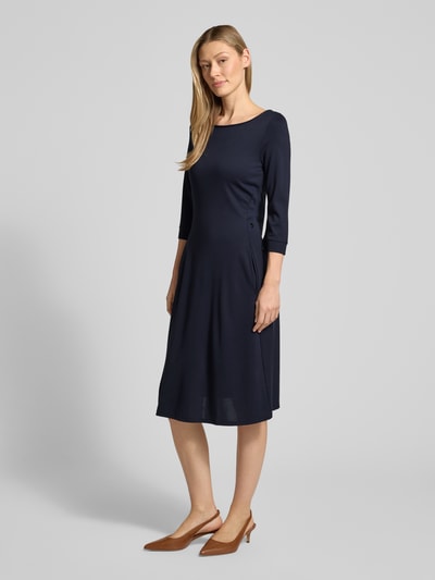 s.Oliver BLACK LABEL Getailleerde vrijetijdsjurk van viscosemix Marineblauw - 4