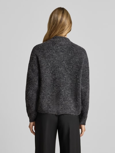 Gestuz Gebreid jack met knoopsluiting, model 'Alpha' Antraciet - 5