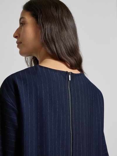 MM Bluzka o kroju relaxed fit z mieszanki wiskozy model ‘KAYA’ Granatowy 3