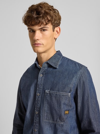 G-Star Raw Freizeithemd mit Knopfleiste Jeansblau 3
