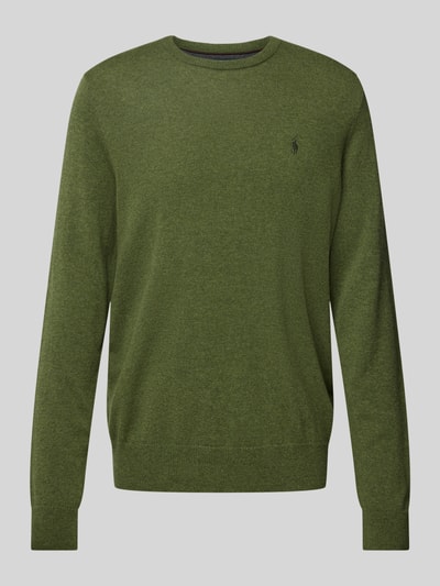 Polo Ralph Lauren Strickpullover aus Lanawolle mit Rundhalsausschnitt Oliv 2