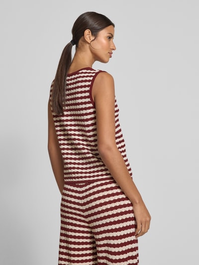 Jake*s Collection Strickweste mit Knopfleiste Bordeaux 5