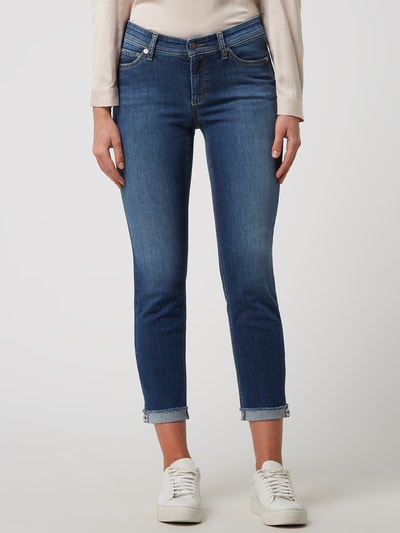 Cambio Cropped Slim Fit Jeans mit Stretch-Anteil Modell 'Piper' Blau 4