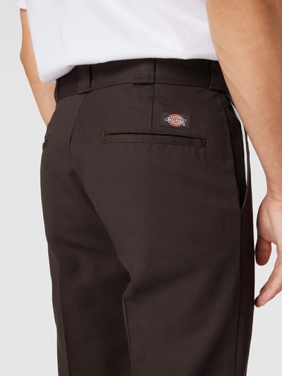 Dickies Stoffen broek met Franse steekzakken Donkerbruin - 3