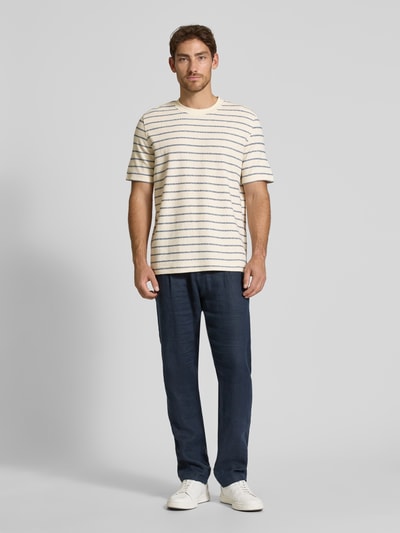 SELECTED HOMME Regular fit T-shirt van katoenmix, model 'RJANGO' Lichtblauw - 1