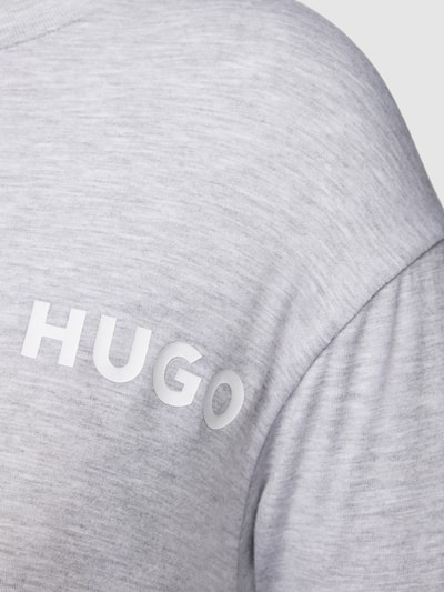 HUGO Pyjama-Oberteil mit Label-Print Modell 'UNITE' Hellgrau Melange 2