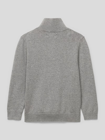 Mango Strickpullover mit Stehkragen Modell 'Harry' Mittelgrau meliert 3