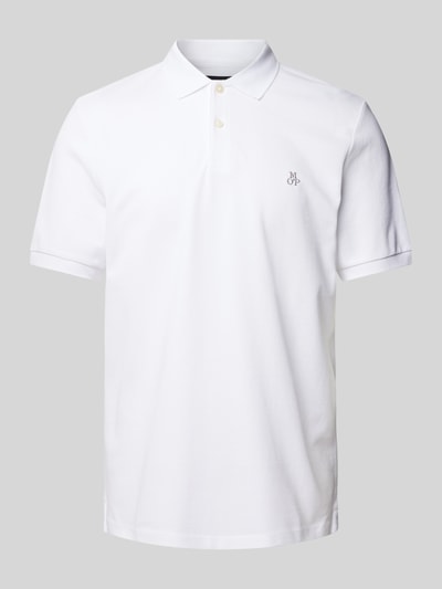 Marc O'Polo Regular Fit Poloshirt mit Label-Stitching Weiss 2