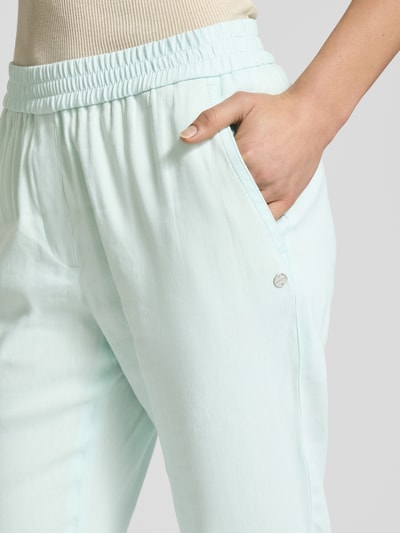 Marc Cain Regular Fit Leinenhose mit elastischem Bund Mint 3