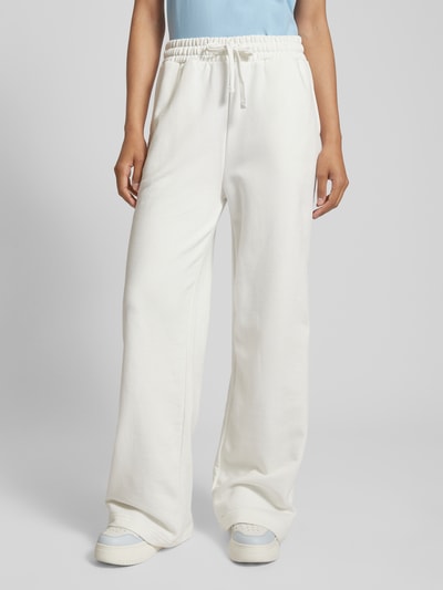 TheJoggConcept Wide Leg Sweatpants mit Label-Print Modell 'SAKI' Offwhite 4