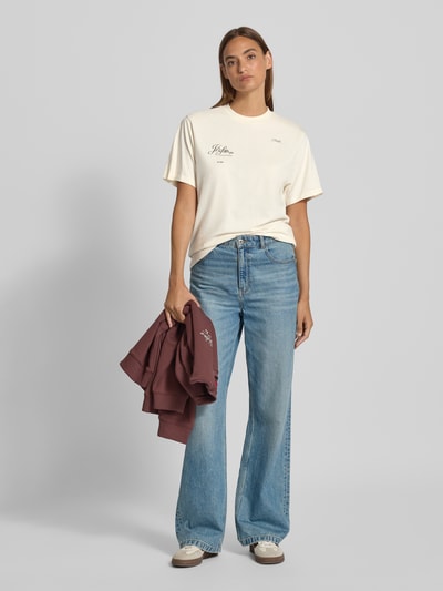 HUGO Regular fit T-shirt van puur katoen Offwhite - 1