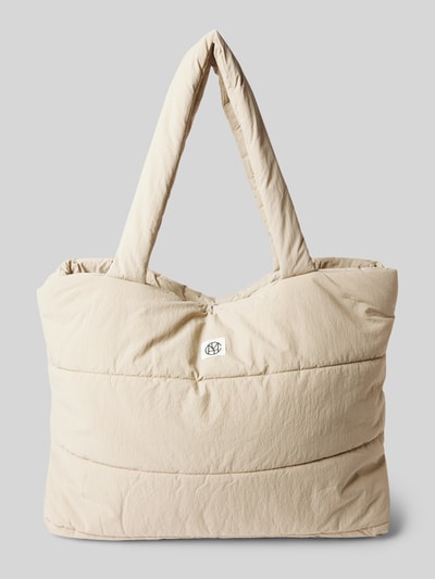 MSCH Copenhagen Shopper mit Label-Detail Modell 'SASJA' Beige 2