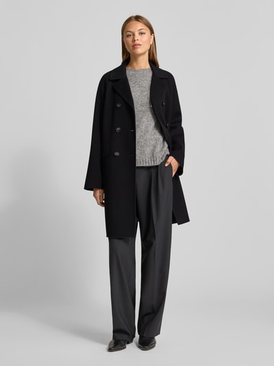Weekend Max Mara Regular fit lange jas van wol, model 'ZOLFO' Zwart - 1