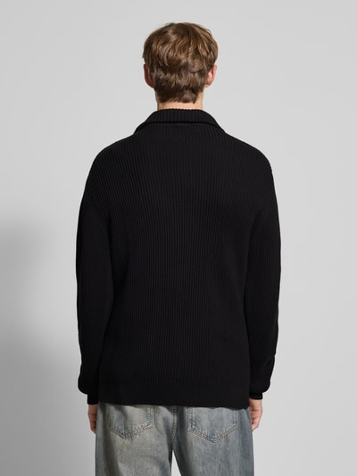 Redefined Rebel Gebreide pullover met ribboorden, model 'RIVER' Zwart - 5