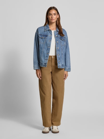 miss goodlife Jeansjack met borstzakken, model 'Loveheart' Jeansblauw - 1