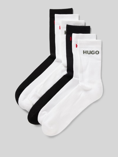 HUGO Socken mit Label-Print im 6er-Pack Weiss 1