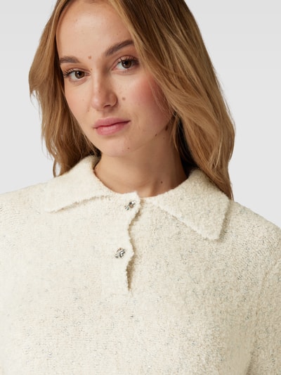 OPUS Gebreide pullover met platte kraag, model 'Pukle' Beige - 3