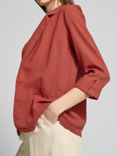 Vero Moda Żakiet o kroju regular fit z mieszanki wiskozy i lnu model ‘JESMILO’ Jasnoczerwony 3
