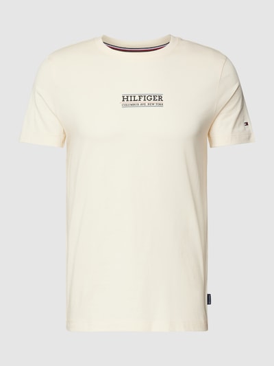 Tommy Hilfiger T-shirt met labelprint Beige - 2