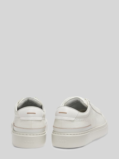 BOSS Low Top Sneaker aus echtem Leder Weiss 3