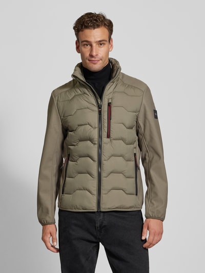 Tom Tailor Regular Fit Funktionsjacke mit Steppnähten Oliv 4