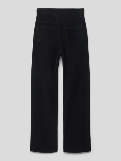 Blue Effect Corduroy broek met knoopsluiting, model 'NORMAL' Zwart - 3