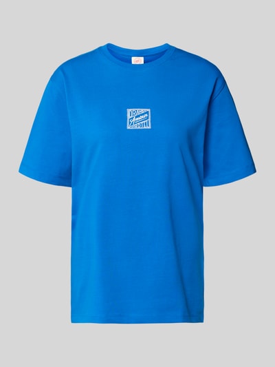 Selected relaxed fit T-shirt van puur katoen model 'BROOK SS HOTEL' Koningsblauw - 2