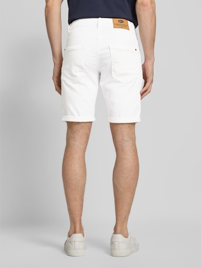 Petrol Slim Fit Jeansshorts im 5-Pocket-Design Modell 'JACKSON' Weiss 5