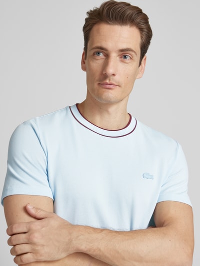 Lacoste T-shirt z wyhaftowanym logo Jasnoniebieski 3